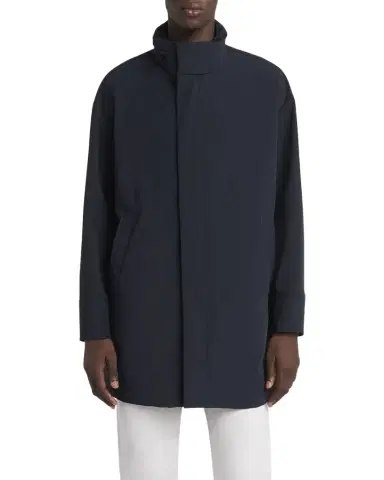 Giorgio Armani Men's Nylon Stretch Caban Coat | Thumbnail 1