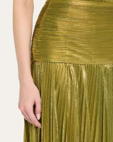 Retrofete Thalia Metallic Halter Gown | Thumbnail 5