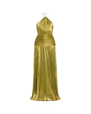 Retrofete Thalia Metallic Halter Gown | Thumbnail 1