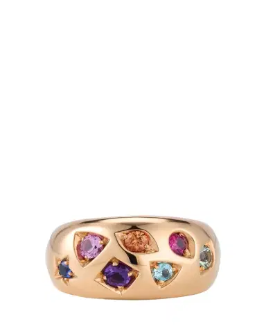 Pomellato Iconica Dome Ring with Fancy Set Colored Stones | Thumbnail 1
