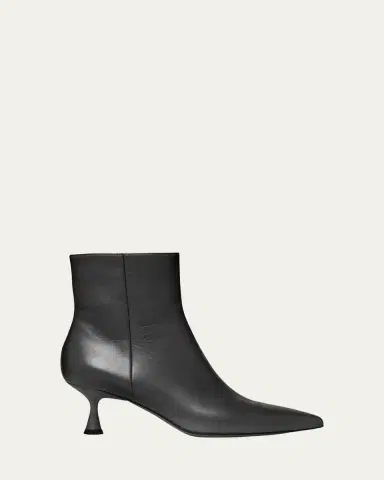 Gianvito Rossi Calfskin Zip Ankle Booties | Thumbnail 4