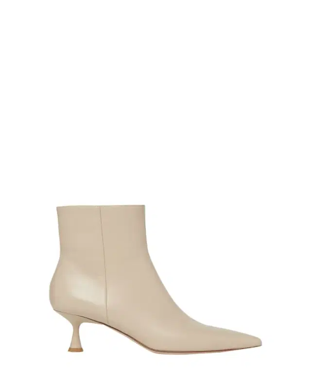Calfskin Zip Ankle Booties