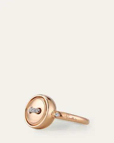 Pomellato Pom Pom Dot 18K Rose Gold Diamond and Turquoise Flip Ring | Thumbnail 3 Pomellato Pom Pom Dot 18K Rose Gold Diamond and Turquoise Flip Ring | Thumbnail 3