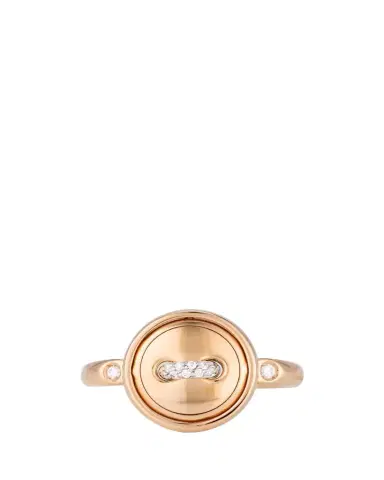 Pomellato Pom Pom Dot 18K Rose Gold Diamond and Turquoise Flip Ring | Thumbnail 1 Pomellato Pom Pom Dot 18K Rose Gold Diamond and Turquoise Flip Ring | Thumbnail 1
