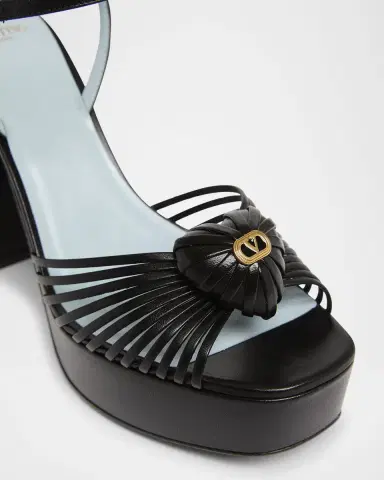 Valentino Garavani VLogo Royal Heart Leather Platform Sandals | Thumbnail 2 Valentino Garavani VLogo Royal Heart Leather Platform Sandals | Thumbnail 2