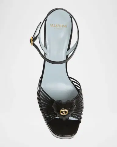 Valentino Garavani VLogo Royal Heart Leather Platform Sandals | Thumbnail 3 Valentino Garavani VLogo Royal Heart Leather Platform Sandals | Thumbnail 3