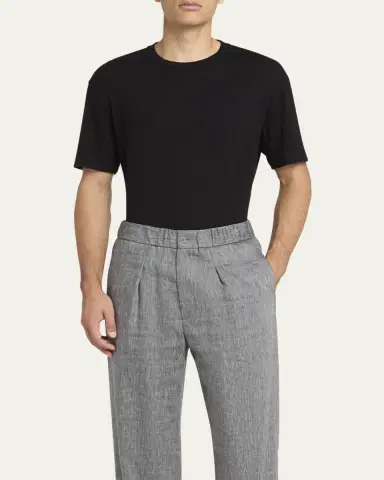 Giorgio Armani Men's Raised Chevron T-Shirt | Thumbnail 2