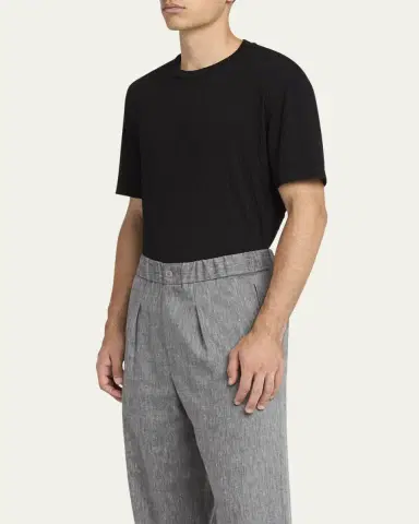 Giorgio Armani Men's Raised Chevron T-Shirt | Thumbnail 4