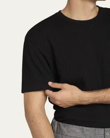 Giorgio Armani Men's Raised Chevron T-Shirt | Thumbnail 5