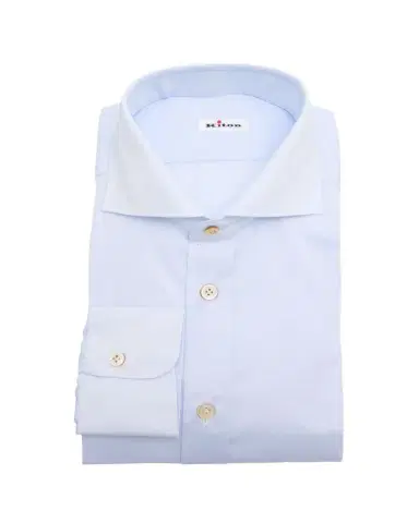 Kiton Men's Solid Cotton Dress Shirt | Thumbnail 1 Kiton Men's Solid Cotton Dress Shirt | Thumbnail 1