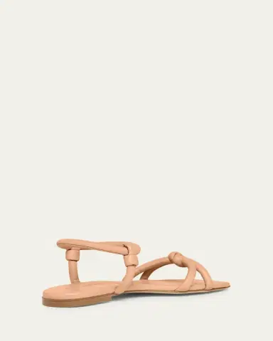 Gianvito Rossi Juno Knotted Leather Flat Sandals | Thumbnail 2