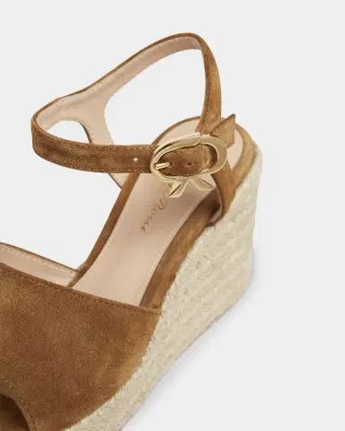 Gianvito Rossi Suede Wedge Ankle-Strap Espadrilles | Thumbnail 2