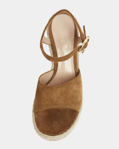 Gianvito Rossi Suede Wedge Ankle-Strap Espadrilles | Thumbnail 3