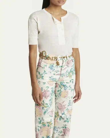 Chloé Henley Short-Sleeve Shirt | Thumbnail 4