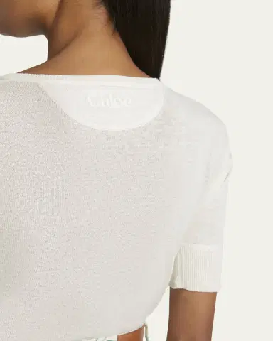 Chloé Henley Short-Sleeve Shirt | Thumbnail 5