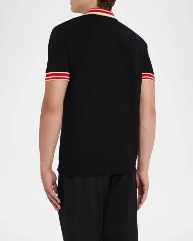 Valentino Garavani Men's Cotton VLogo-Pocket Polo Shirt | Thumbnail 2