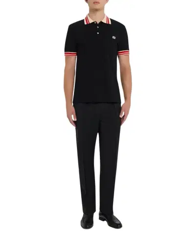 Valentino Garavani Men's Cotton VLogo-Pocket Polo Shirt | Thumbnail 1