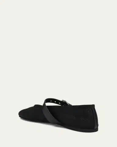 Miu Miu Mesh Buckle Mary-Jane Ballerina Flats | Thumbnail 4