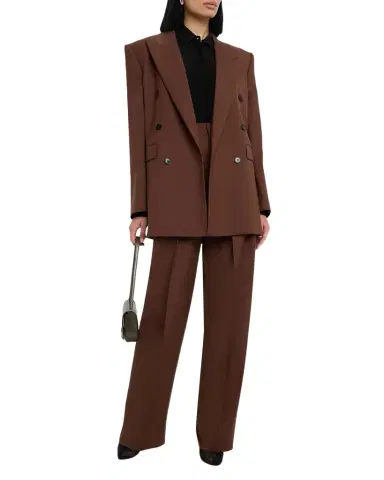 Saint Laurent Double-Pleated Straight-Leg Trousers | Thumbnail 1 Saint Laurent Double-Pleated Straight-Leg Trousers | Thumbnail 1