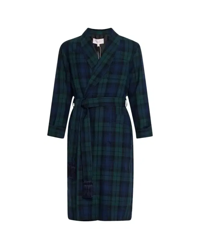 Men's Tartan Wool Bath Robe