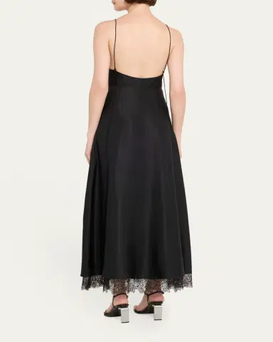 RÓHE Sleeveless Silk Lace Dress | Thumbnail 4