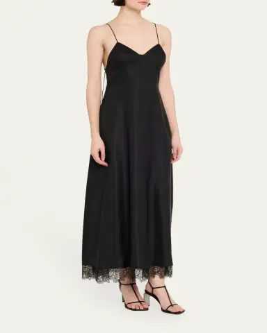 RÓHE Sleeveless Silk Lace Dress | Thumbnail 6