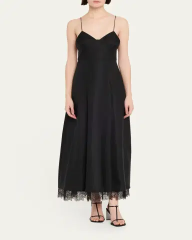 RÓHE Sleeveless Silk Lace Dress | Thumbnail 7