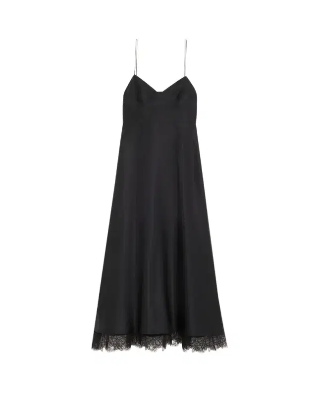 Sleeveless Silk Lace Dress