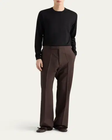 Prada Men's Silk-Cashmere Crew Sweater | Thumbnail 3