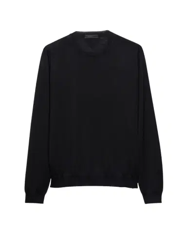 Prada Men's Silk-Cashmere Crew Sweater | Thumbnail 1