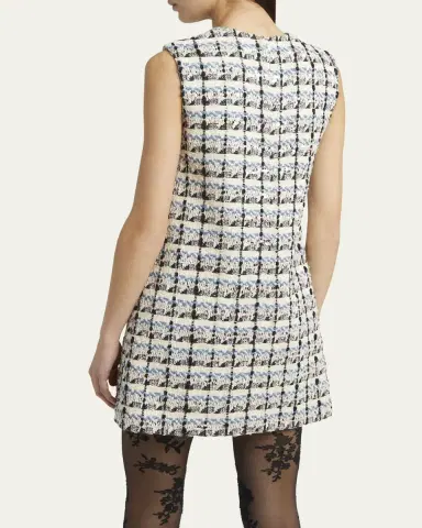 Valentino Garavani Bow-Embellished Sequin Tweed Mini Dress | Thumbnail 3 Valentino Garavani Bow-Embellished Sequin Tweed Mini Dress | Thumbnail 3