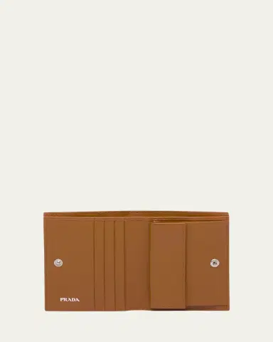 Prada Small Leather Bifold Wallet | Thumbnail 5 Prada Small Leather Bifold Wallet | Thumbnail 5