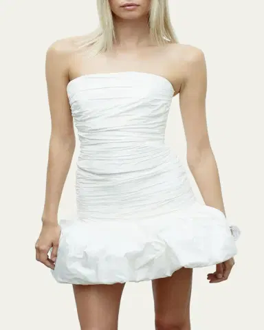 The New Arrivals by Ilkyaz Ozel Lina Strapless Ruched Top | Thumbnail 3