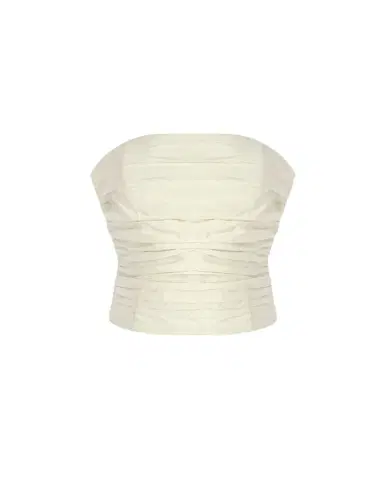 The New Arrivals by Ilkyaz Ozel Lina Strapless Ruched Top | Thumbnail 1