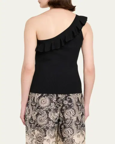 Zimmermann Rhiannon Frill Asymmetric Tank Top | Thumbnail 3