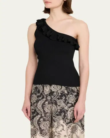 Zimmermann Rhiannon Frill Asymmetric Tank Top | Thumbnail 4