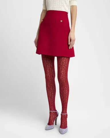 Valentino Garavani Heart Button Crepe Couture Mini Skirt | Thumbnail 3 Valentino Garavani Heart Button Crepe Couture Mini Skirt | Thumbnail 3