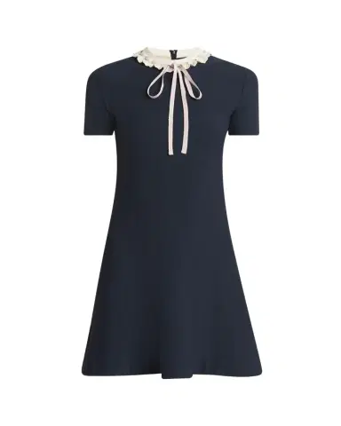Valentino Garavani Ribbon Ruffle-Trim Knit Mini Dress | Thumbnail 1 Valentino Garavani Ribbon Ruffle-Trim Knit Mini Dress | Thumbnail 1
