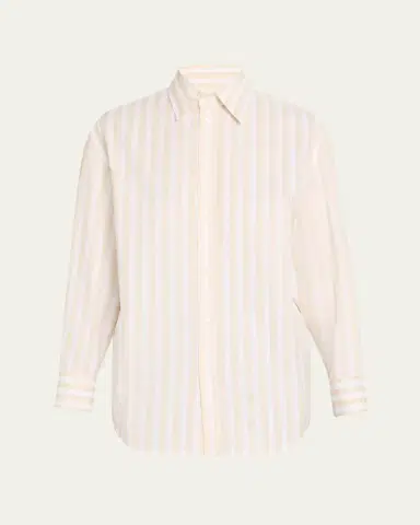 Saint Laurent Long-Sleeve Stripe Button-Down Blouse | Thumbnail 5 Saint Laurent Long-Sleeve Stripe Button-Down Blouse | Thumbnail 5