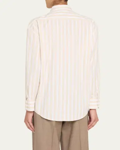 Saint Laurent Long-Sleeve Stripe Button-Down Blouse | Thumbnail 7 Saint Laurent Long-Sleeve Stripe Button-Down Blouse | Thumbnail 7