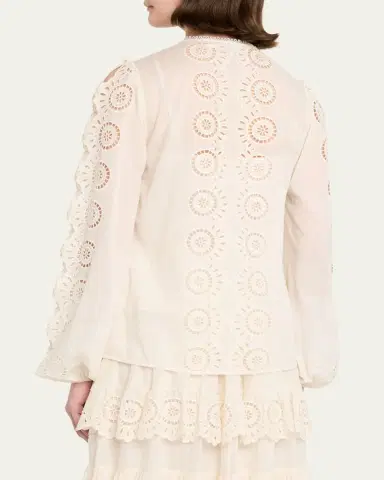 Zimmermann Lucky Embroidered Blouse | Thumbnail 3