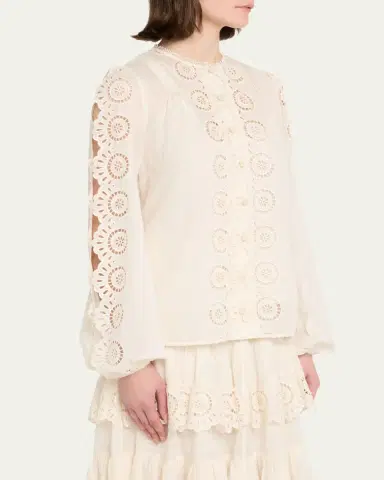 Zimmermann Lucky Embroidered Blouse | Thumbnail 4