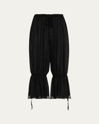 Chloé Drawstring Lace-Trim Cropped Pants | Thumbnail 5 Chloé Drawstring Lace-Trim Cropped Pants | Thumbnail 5