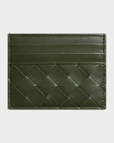 Bottega Veneta Men's Intrecciato 15 Leather Card Holder | Thumbnail 2