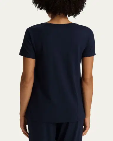 Hanro V-Neck Sleep and Lounge Cotton T-Shirt | Thumbnail 6