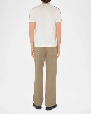 Burberry Men's Check Shoulder-Tape T-Shirt | Thumbnail 2