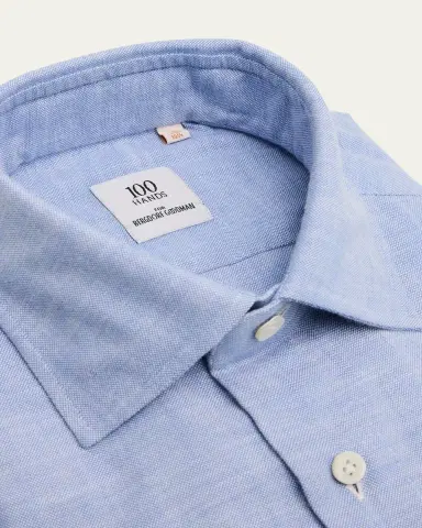 100Hands Men's Cotton Chambray Spread-Collar Sport Shirt | Thumbnail 2