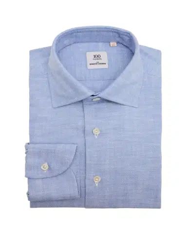 100Hands Men's Cotton Chambray Spread-Collar Sport Shirt | Thumbnail 1
