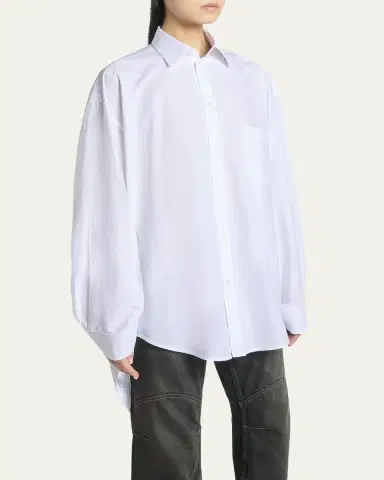 Balenciaga Knotted Cuff Poplin Blouse | Thumbnail 4 Balenciaga Knotted Cuff Poplin Blouse | Thumbnail 4