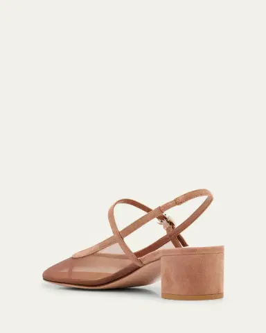Gianvito Rossi Mesh Mary Jane Ballerina Pumps | Thumbnail 6 Gianvito Rossi Mesh Mary Jane Ballerina Pumps | Thumbnail 6